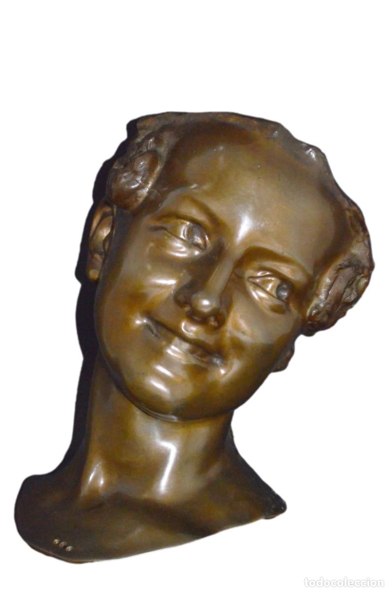 Antig&uuml;edades: CARA DE BRONCE PARA COLGAR EN PARED - Foto 3