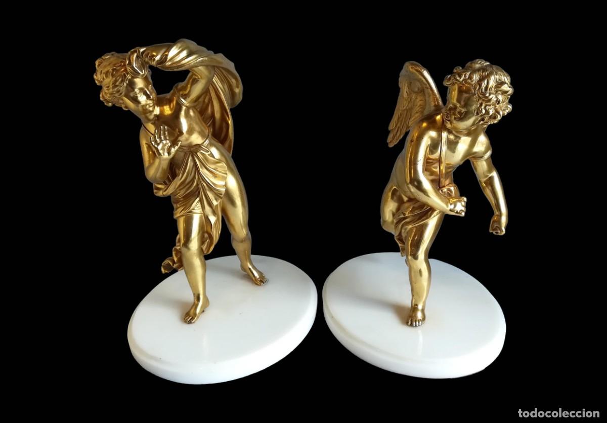 Antig&uuml;edades: FIGURA DE BRONCE DORADO DE CUPIDO - Foto 9