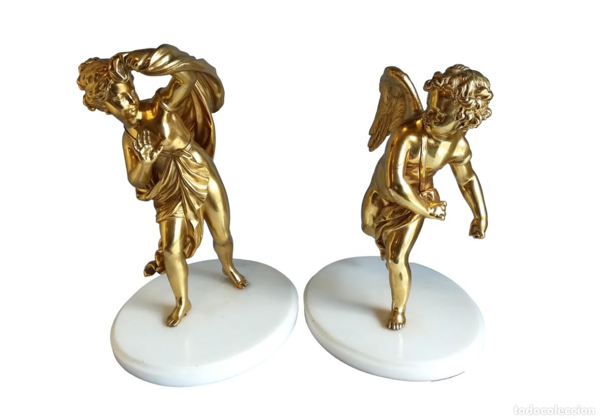 Antig&uuml;edades: FIGURA DE BRONCE DORADO DE CUPIDO - Foto 10