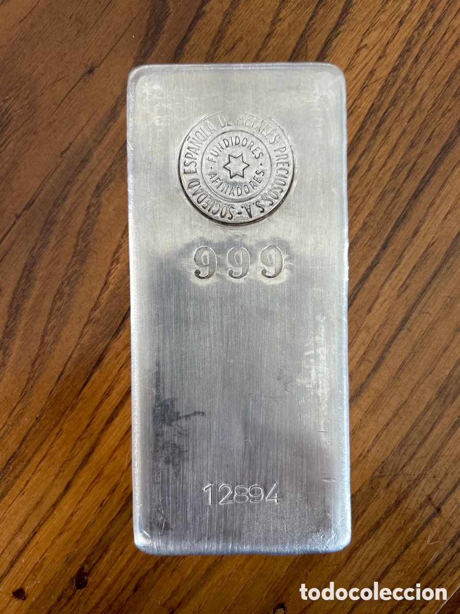 Antig&uuml;edades: Lingote de un kilo de plata fina