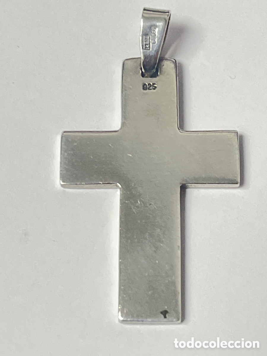 Antig&uuml;edades: Cruz de plata religiosa C318 - Foto 2