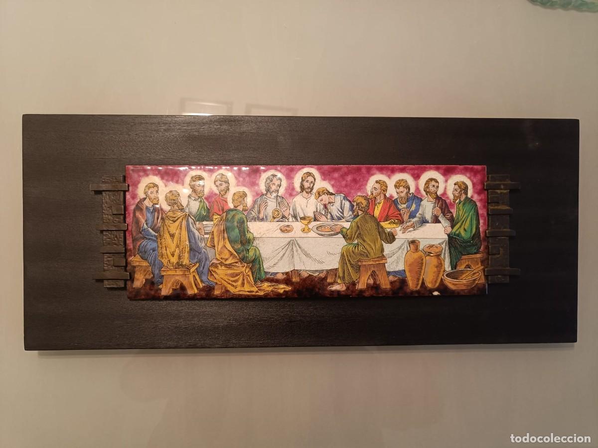 Antig&uuml;edades: &Uacute;ltima cena en esmalte sobre madera - Foto 1