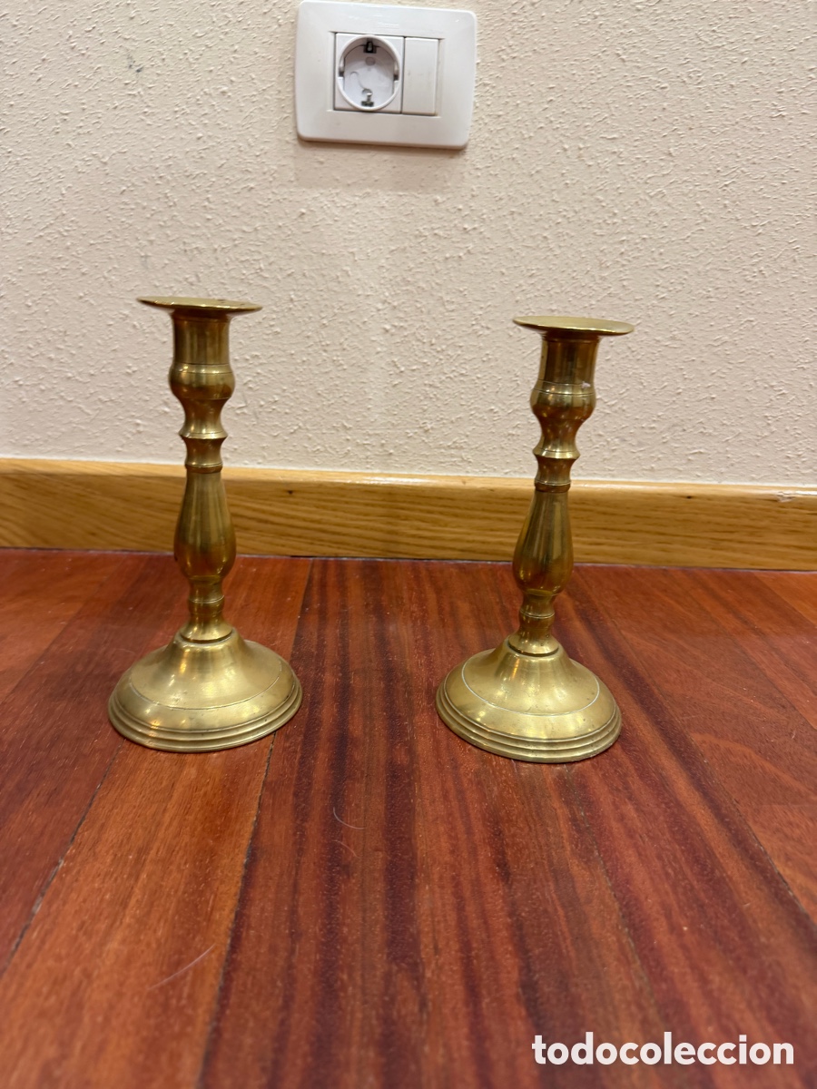 Antig&uuml;edades: Candelabro bronce pareja