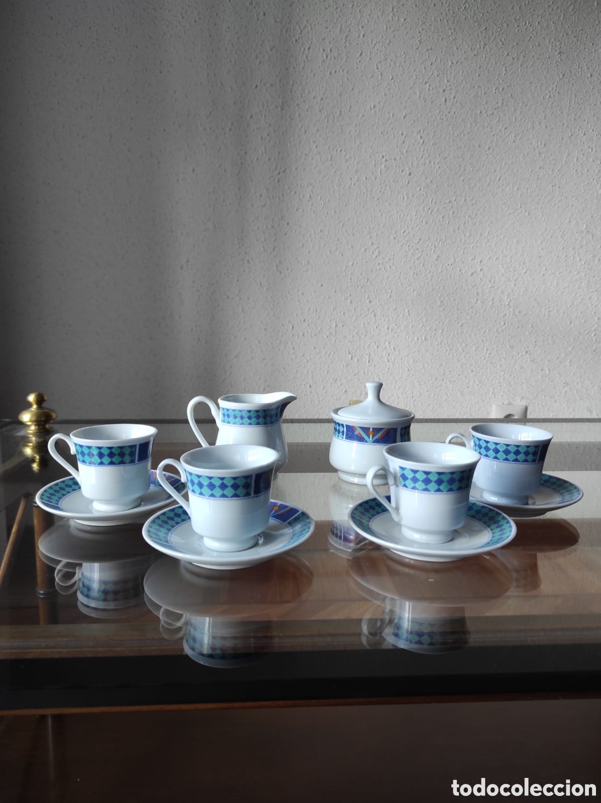 Antig&uuml;edades: Juego de tazas y cafetera - Foto 2