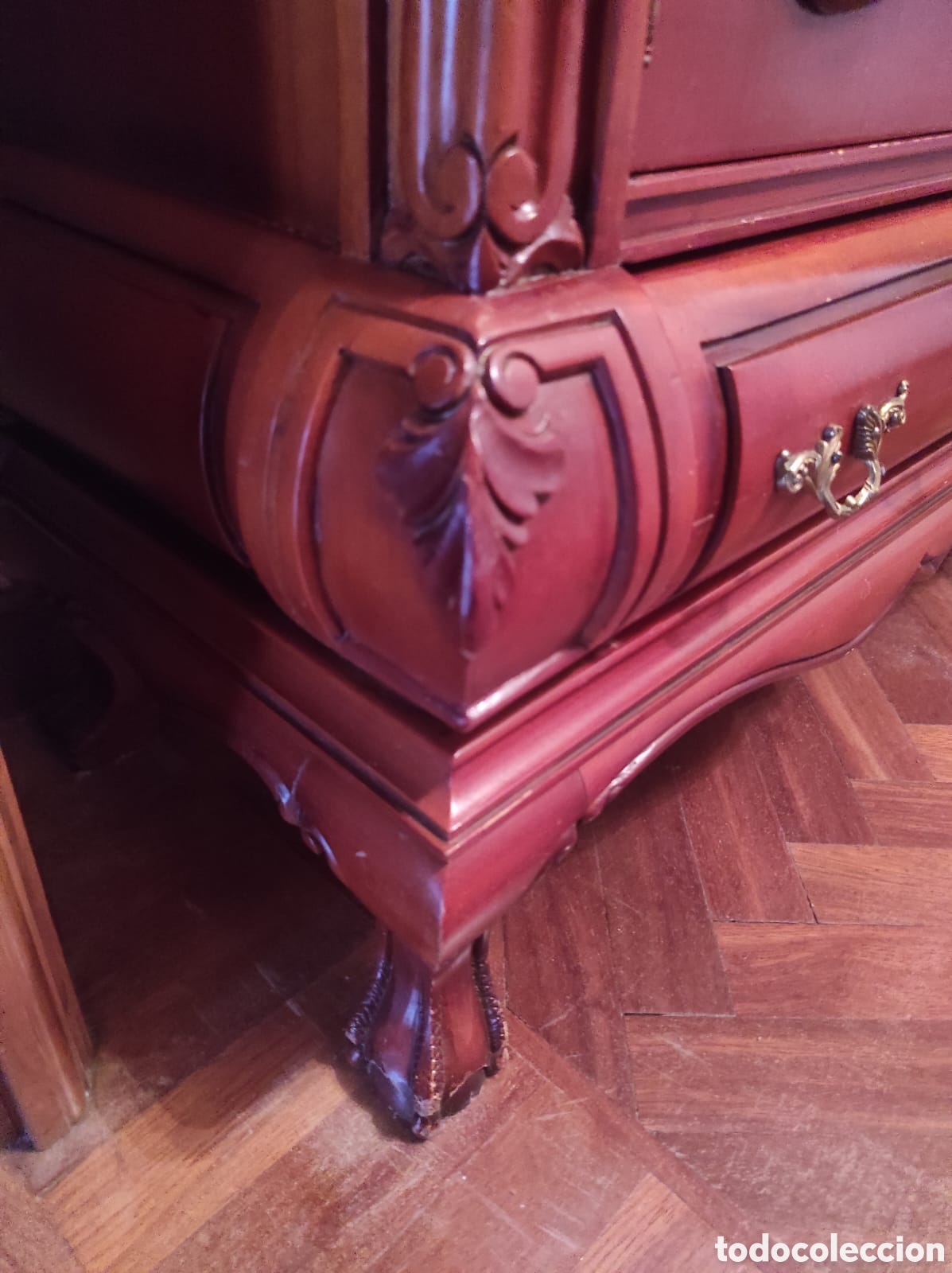Antig&uuml;edades: Recibidor de madera y m&aacute;rmol - Foto 5