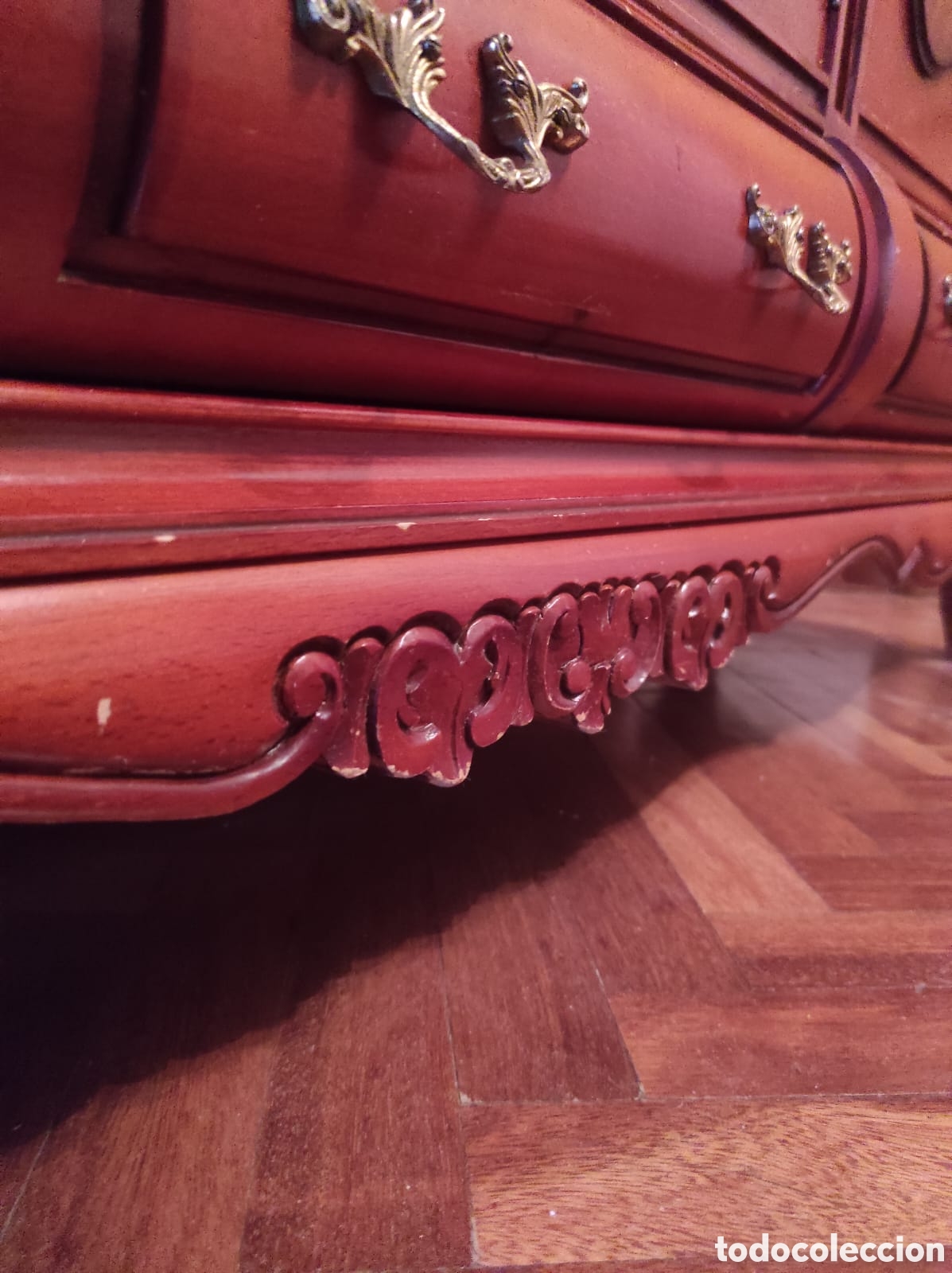 Antig&uuml;edades: Recibidor de madera y m&aacute;rmol - Foto 7