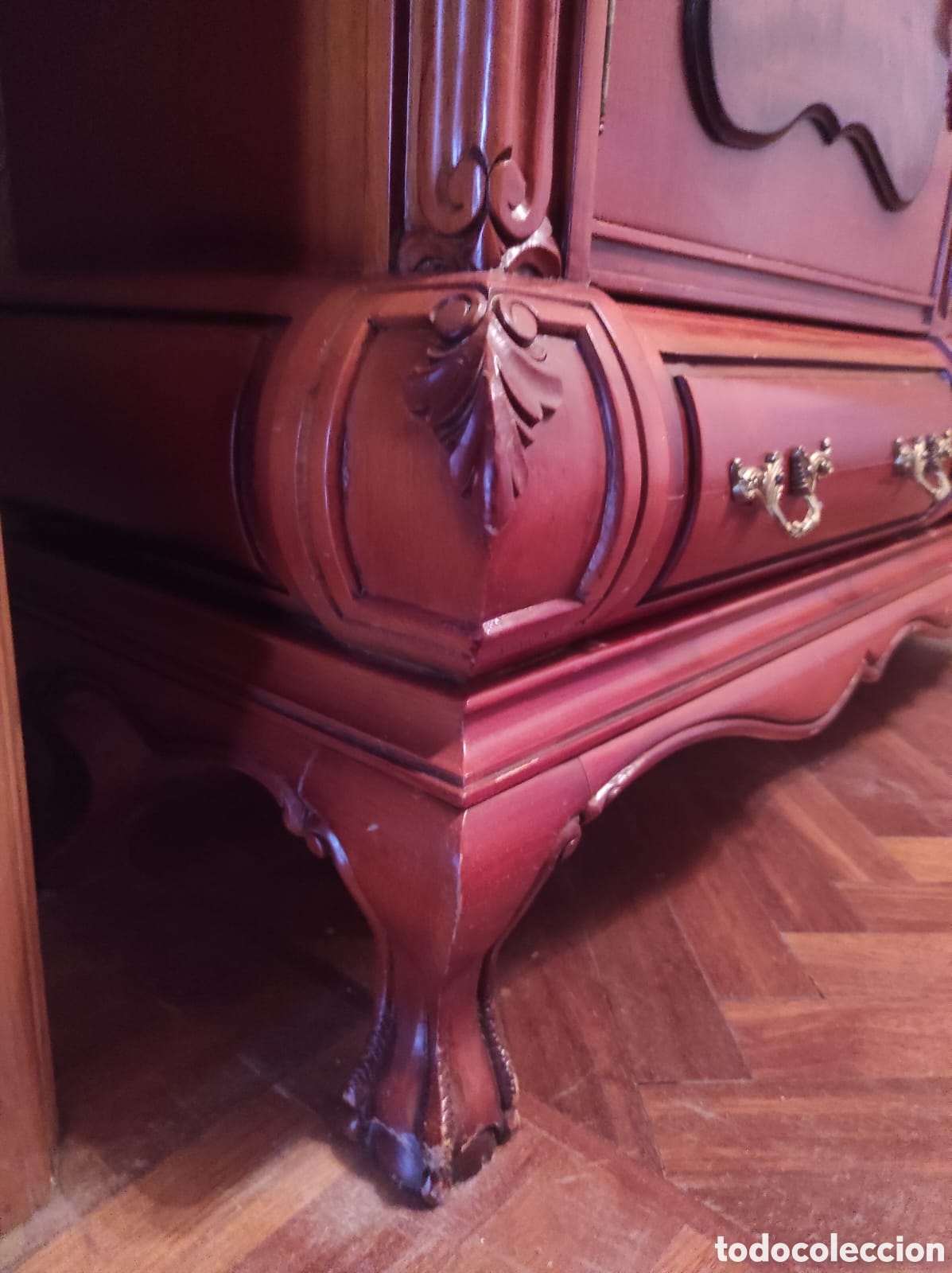 Antig&uuml;edades: Recibidor de madera y m&aacute;rmol - Foto 8