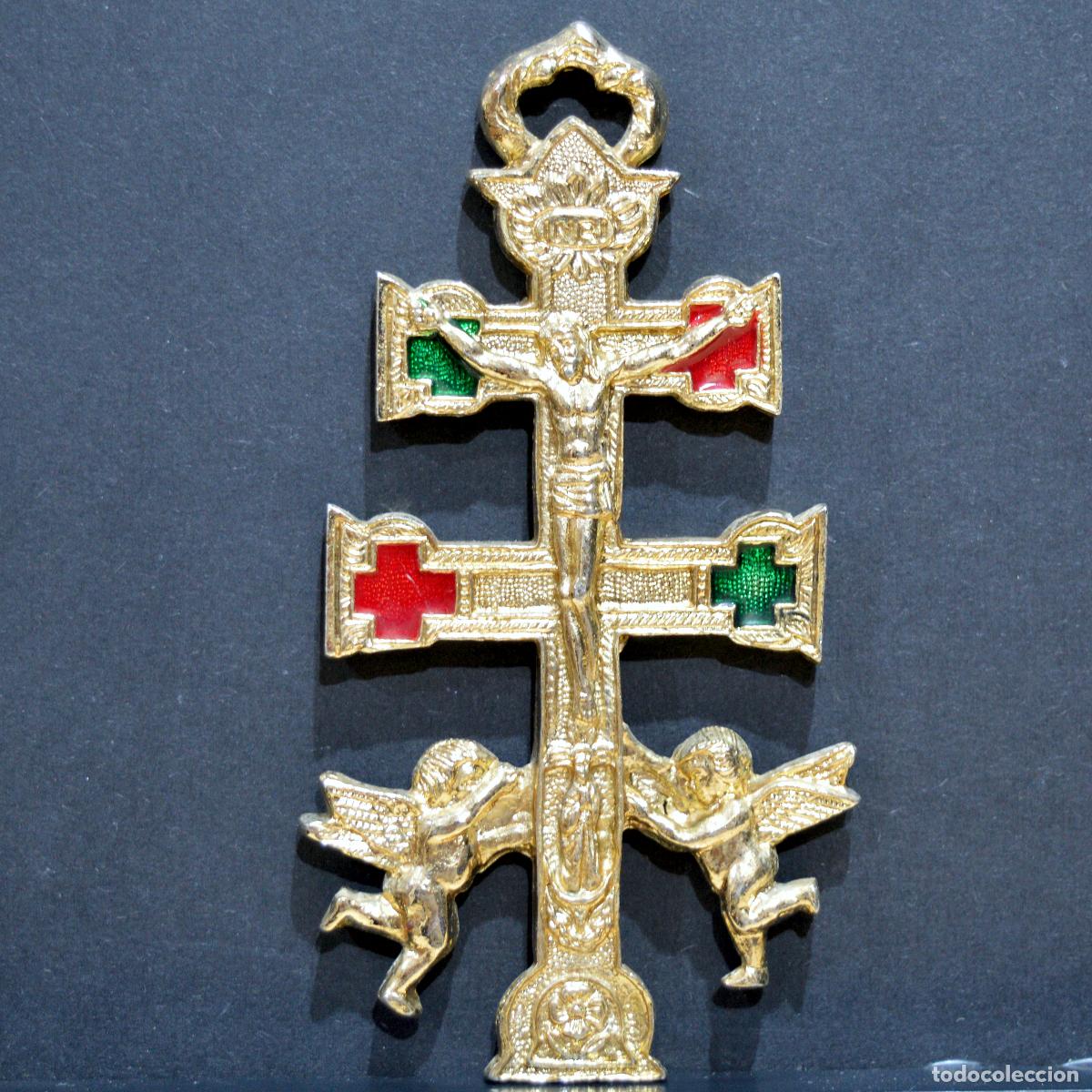 Antig&uuml;edades: CRUZ DE CARAVACA MET&Aacute;LICA TAMA&Ntilde;O GRANDE 11X5,5CM