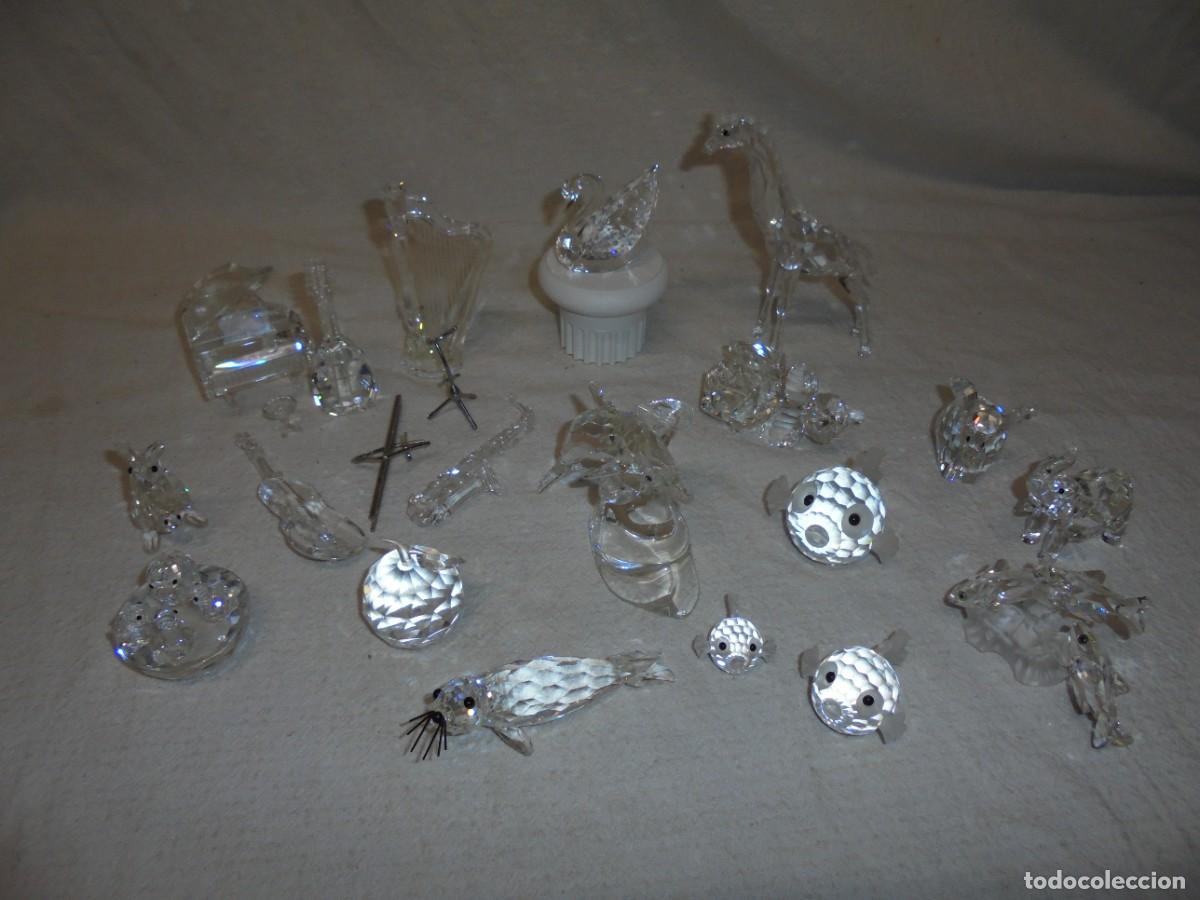 Antig&uuml;edades: magnificas 19 figurs de cristal de swarovski