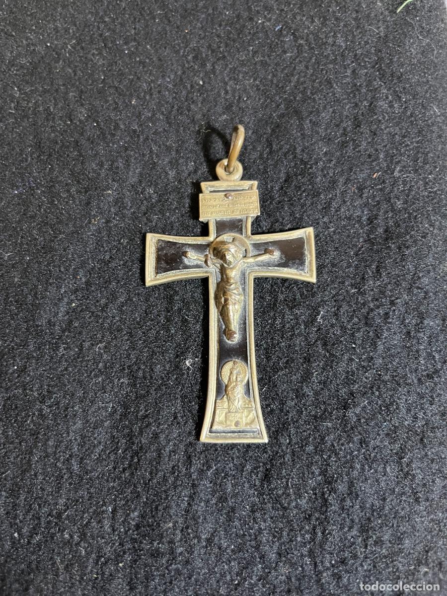 Oggetti Antichi: Miniatura crucifijo El Cristo Desamparado que Pide Reparaci&oacute;n P Faci Zaragoza vintage