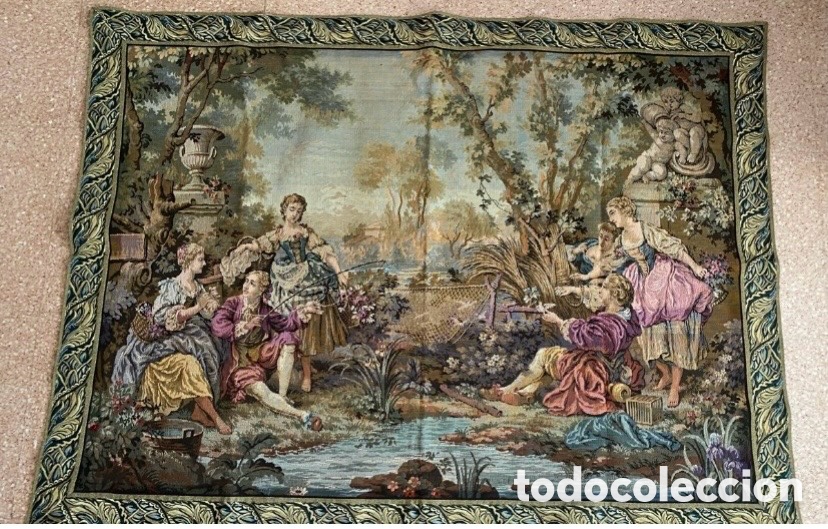 Antiquit&eacute;s: Tapiz Frances escena Floral