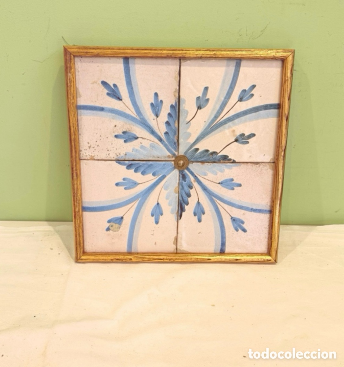 Antiquit&eacute;s: Antiguo Cuadro 4 Azulejos Valencianos Catalanes Siglo XVIII XIX