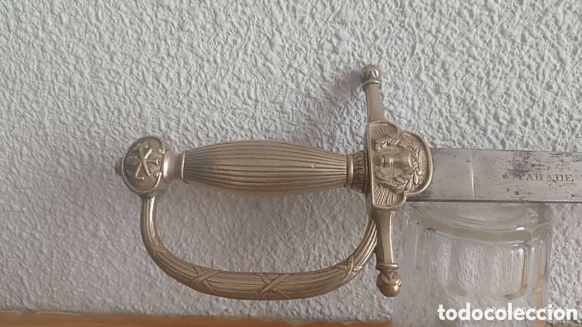 Antig&uuml;edades: Sable completo fabricado en Toledo en 1878
