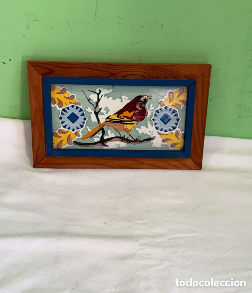 Antiquit&eacute;s: Cer&aacute;mica Bobila de Matar&oacute; 1920 1930 El Caderner Azulejo Decorativo Catal&aacute;n Enmarcado
