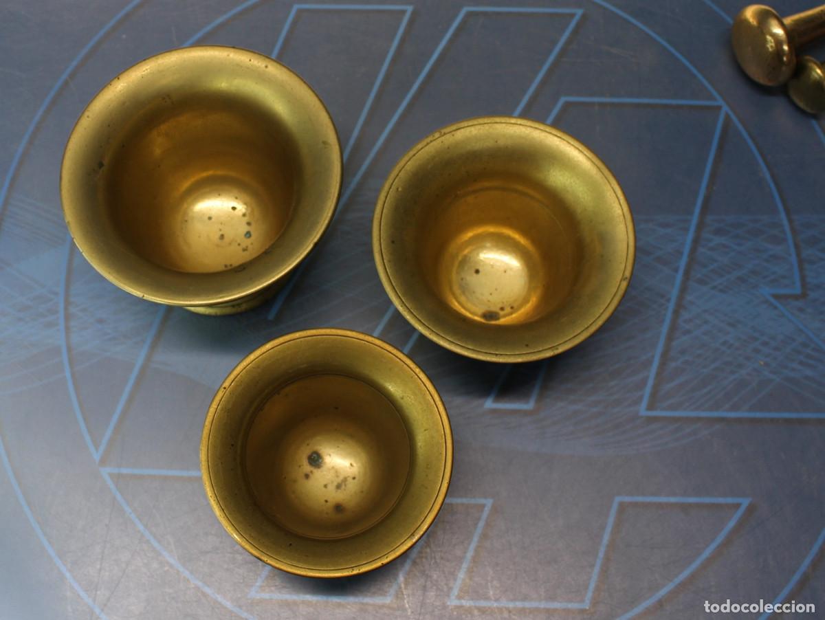 Antig&uuml;edades: 02. 3 Morteros, almireces de bronce con sus mazos. - Foto 6