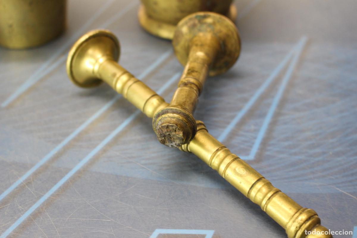 Antig&uuml;edades: 05. 2 Morteros, almirez de bronce con sus mazos. - Foto 5