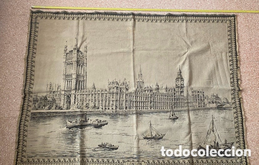 Antiguidades: Excelente Tapiz de la ciudad de LONDON de 160x120cm