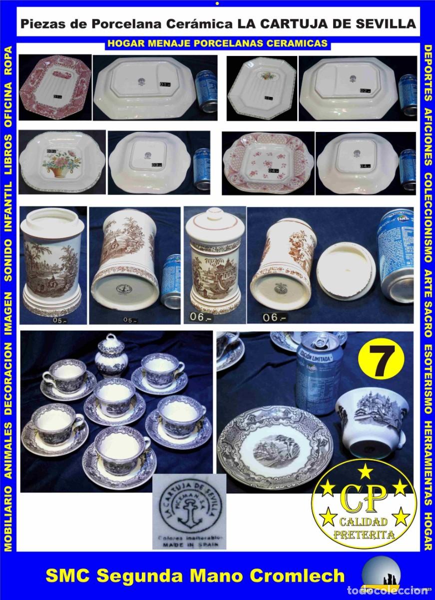 Antig&uuml;edades: 7 Piezas de Porcelana/Cer&aacute;mica de La CARTUJA de SEVILLA - PICKMAN A&ntilde;os 90 Buen/Muy Buen estado