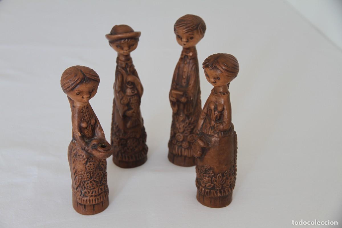 Antig&uuml;edades: Set 4 Figuras Cer&aacute;mica H&uacute;ngara Gyula Kőfalvi