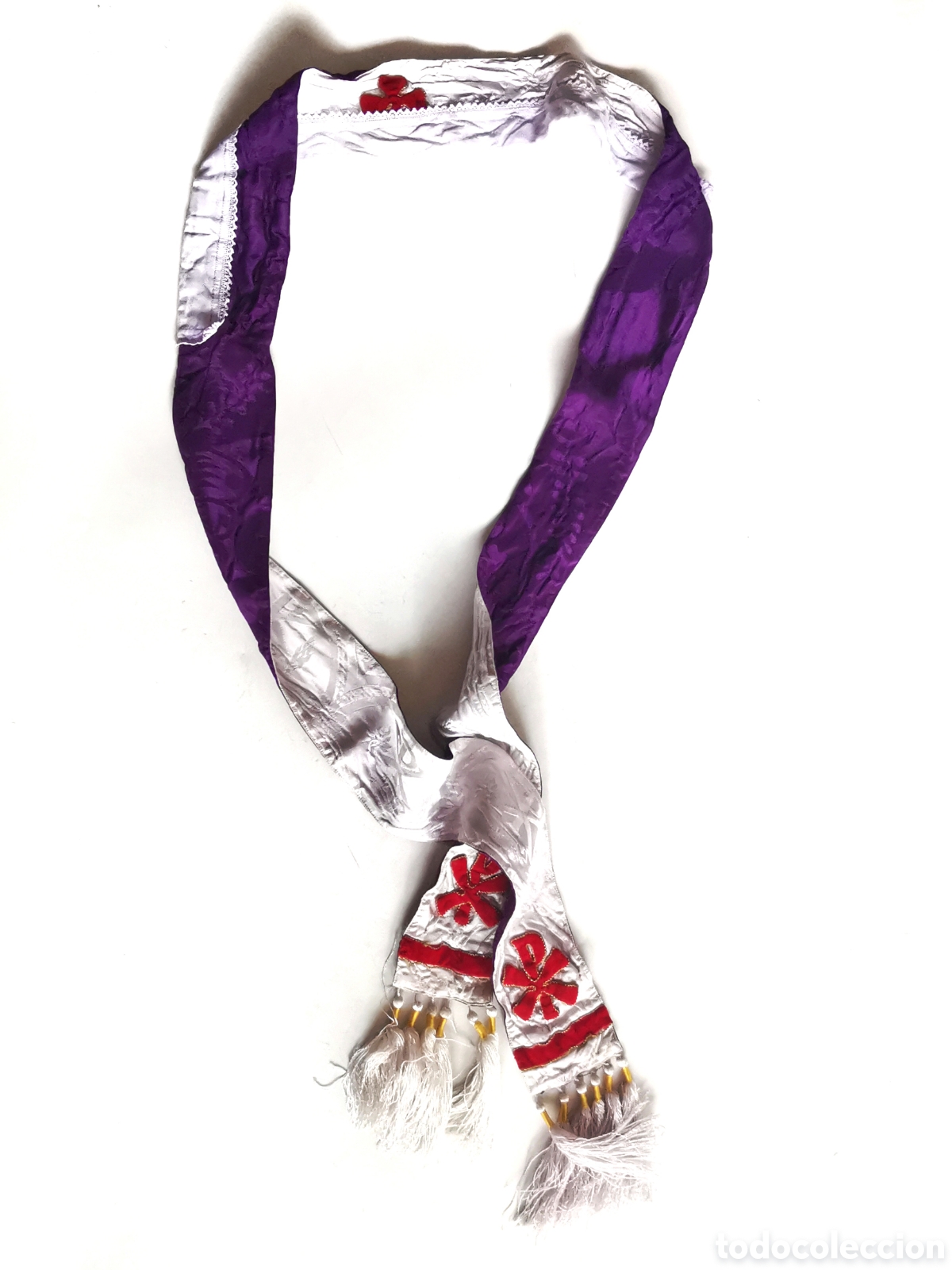 Antiguidades: ANTIGUA ESTOLA CEREMONIAL RELIGIOSA DE SEDA