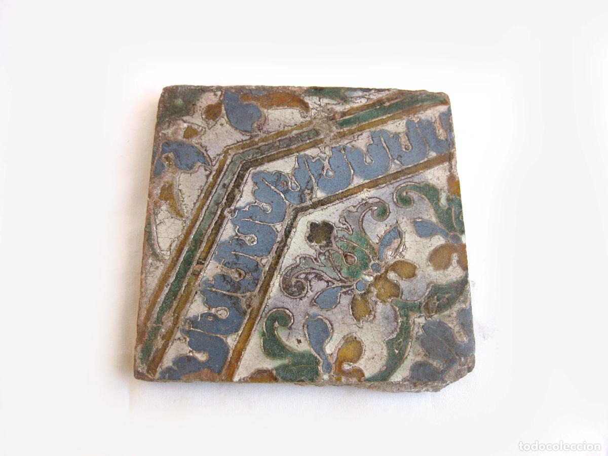 Antig&uuml;edades: ANTIGUO AZULEJO DE TOLEDO. SIGLO XV O XVI. CUERDA SECA