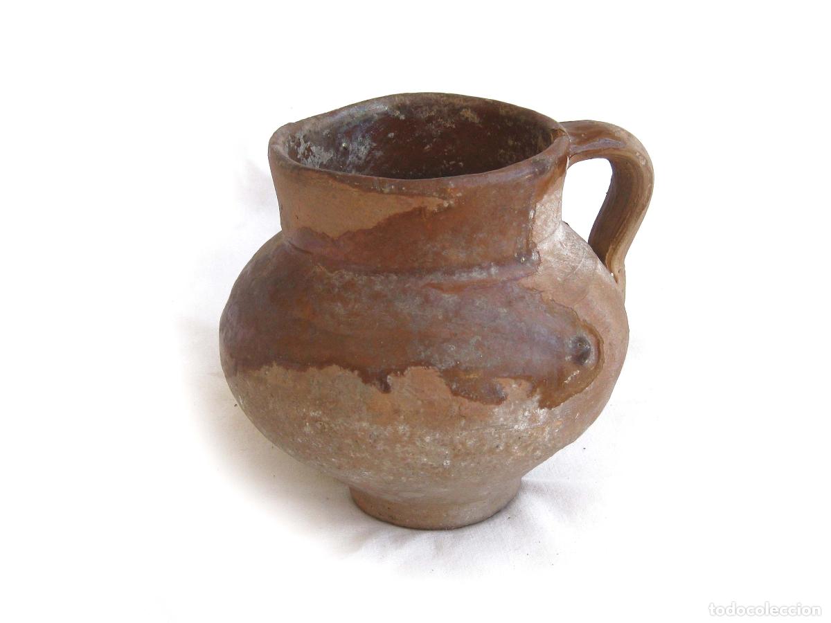Antig&uuml;edades: ANTIGUA OLLA O PUCHERO DE BARRO VIDRIADO. CER&Aacute;MICA POPULAR