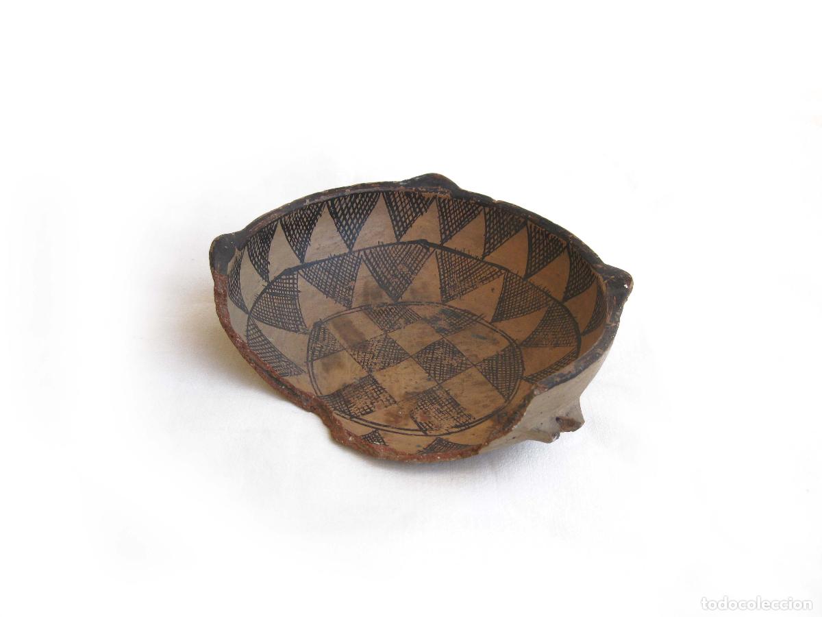 Antig&uuml;edades: ANTIGUO CUENCO O PLATO PINTADO O DECORADO DE ARCILLA O BARRO COCIDO. CER&Aacute;MICA POPULAR