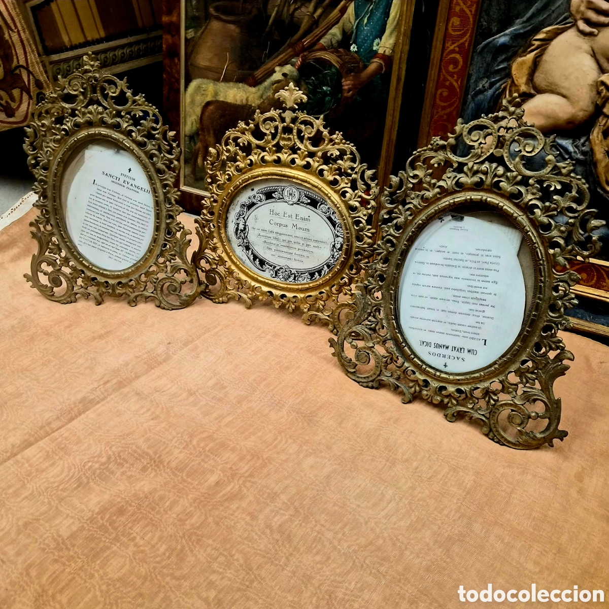 Antig&uuml;edades: Juego completo de 3 sacras de altar
