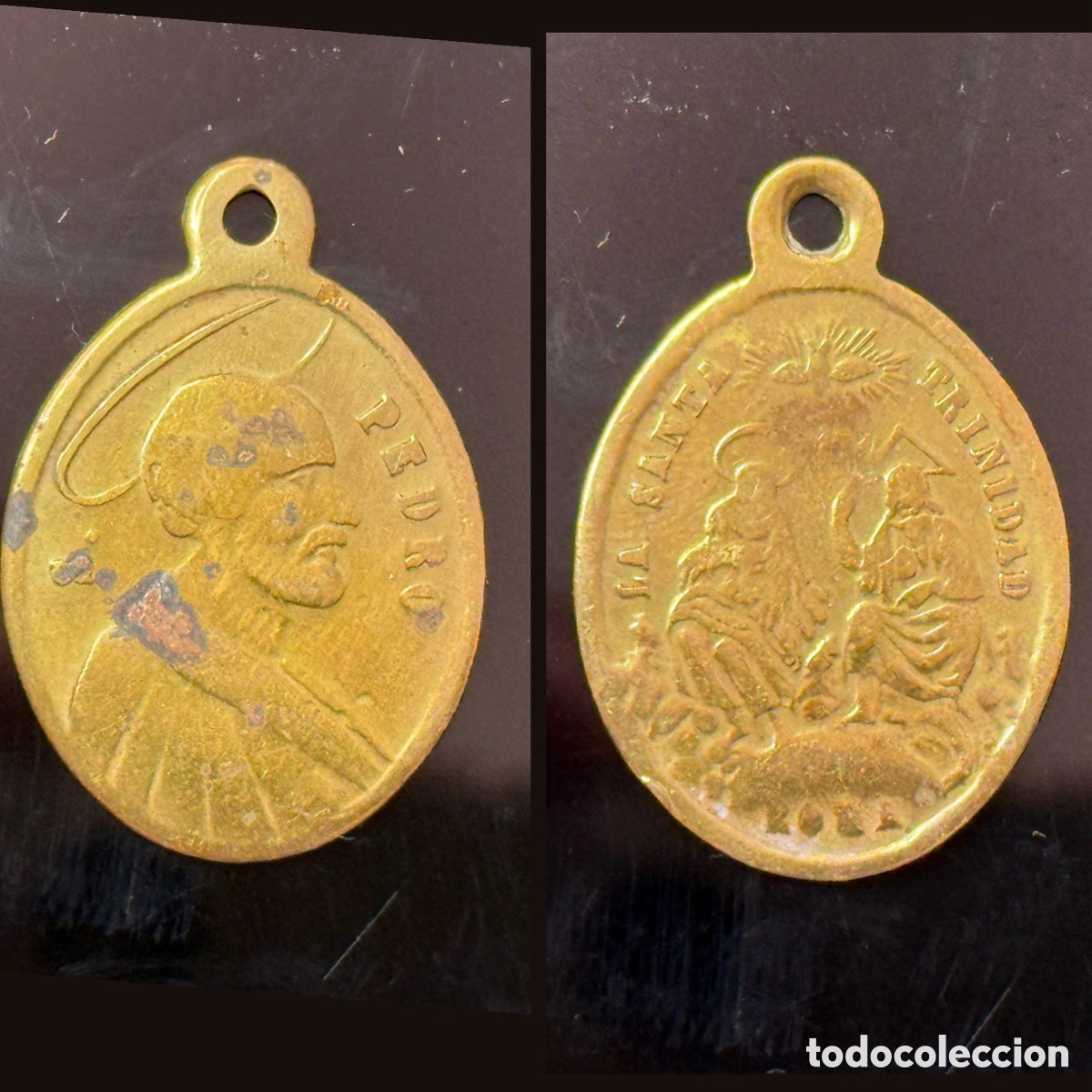 Antiques: Medalla S.XIX - San Pedro / Sant&iacute;sima Trinidad - Roma