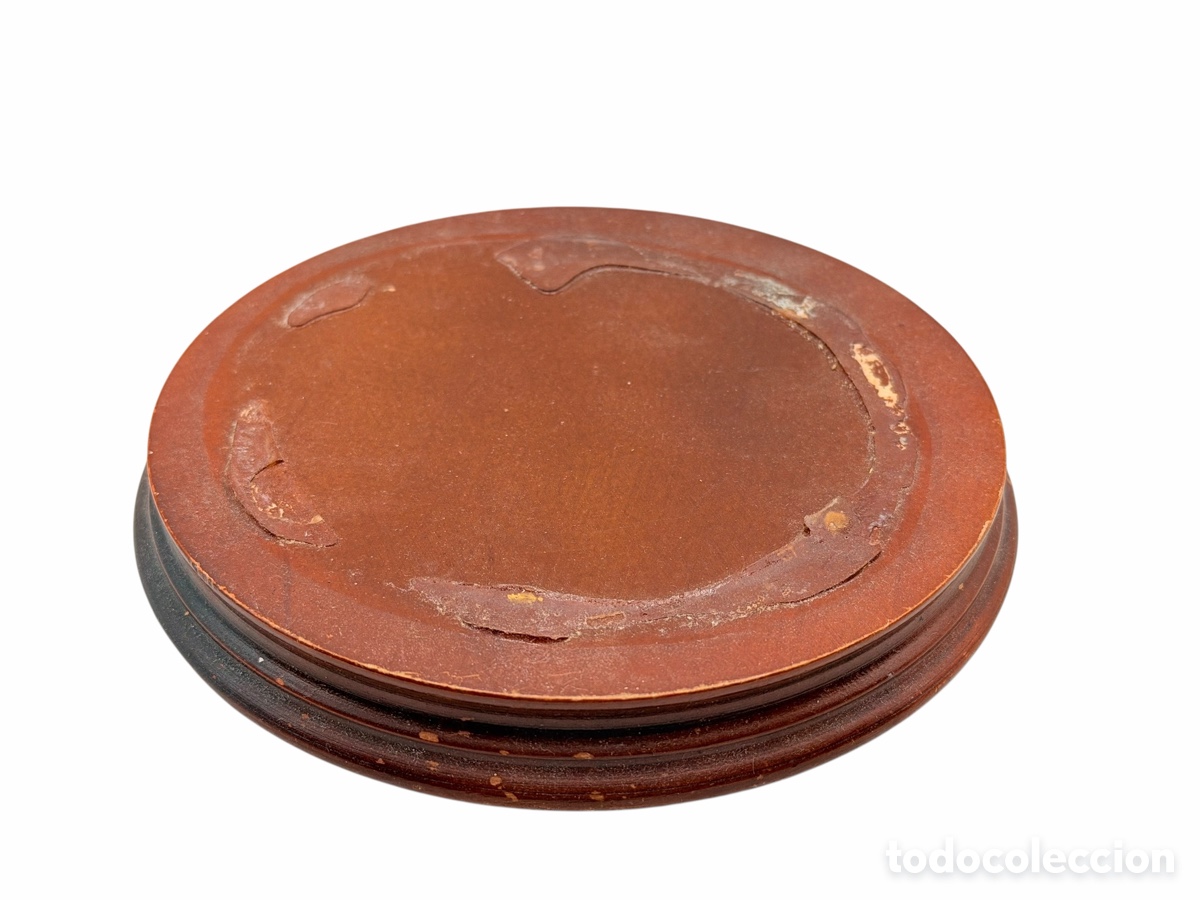 Antiquit&eacute;s: Base de Madera para Figura