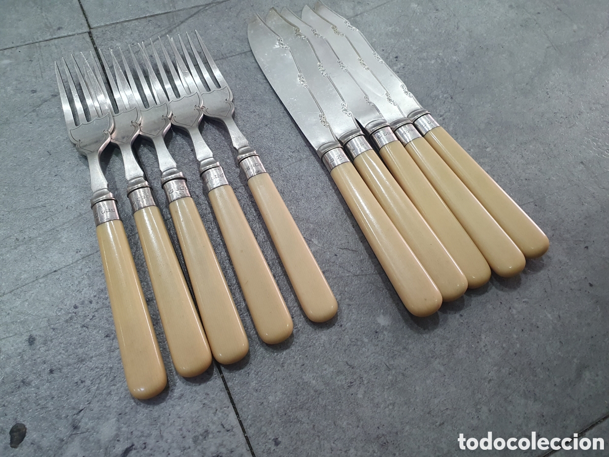 Antiguidades: SALIDA 0.01&euro;. Lote de tenedores y cuchillos ingleses. Ver fotos. (L130)