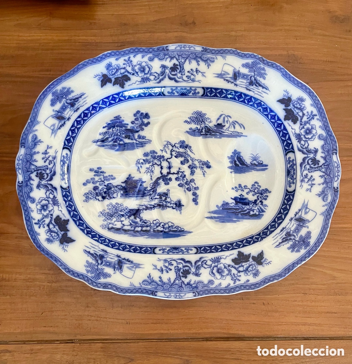 Antig&uuml;edades: MAGN&Iacute;FICA 56X45CM BANDEJA -MEAT PLATTER- J. MEIR & SON IRONSTONE- VICTORIANA SG XIX PERFECTO ESTADO