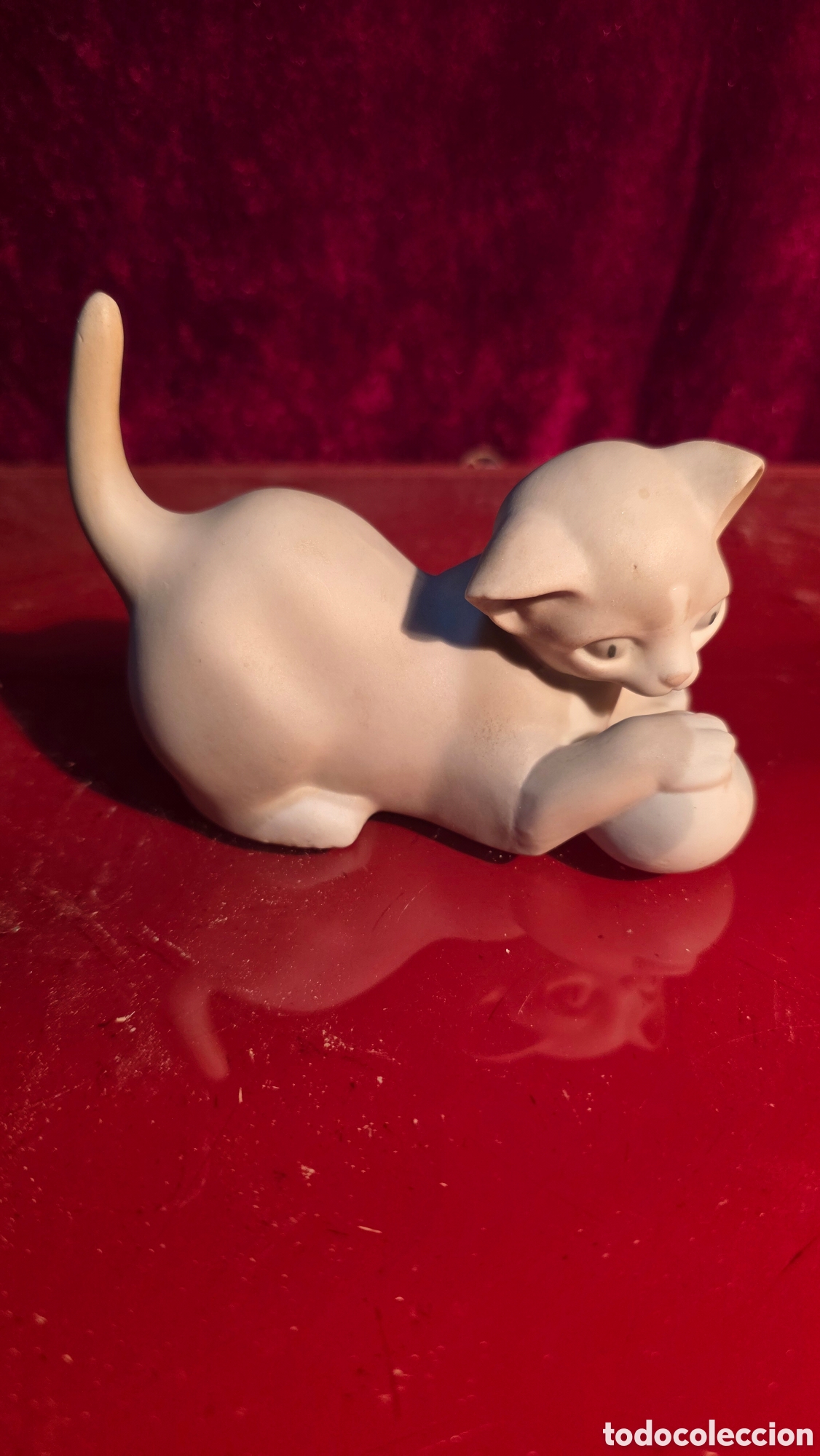 Antig&uuml;edades: Figura gati gatito porcelana Lladr&oacute;