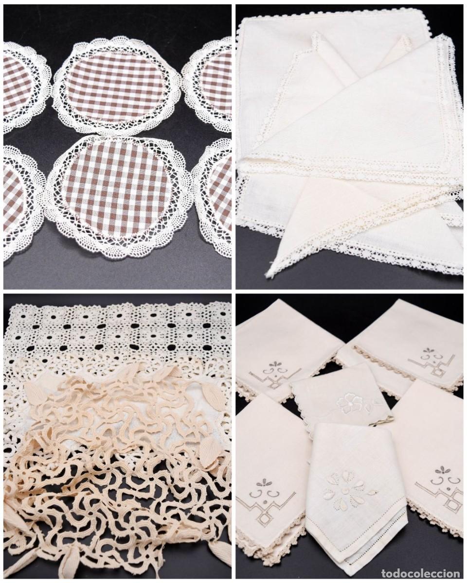 Antiquit&eacute;s: Conjunto de tapetes y servilletas