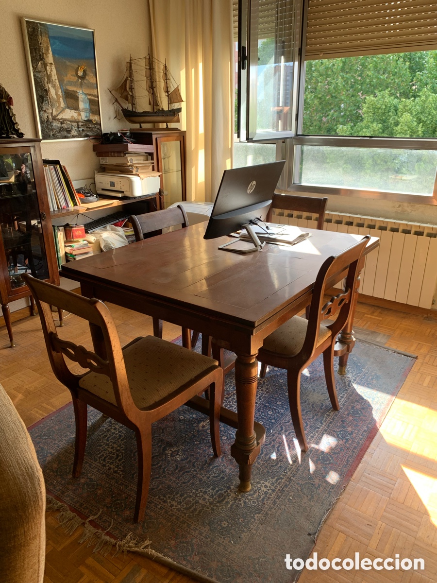 Antig&uuml;edades: Mesa de comedor caoba maciza
