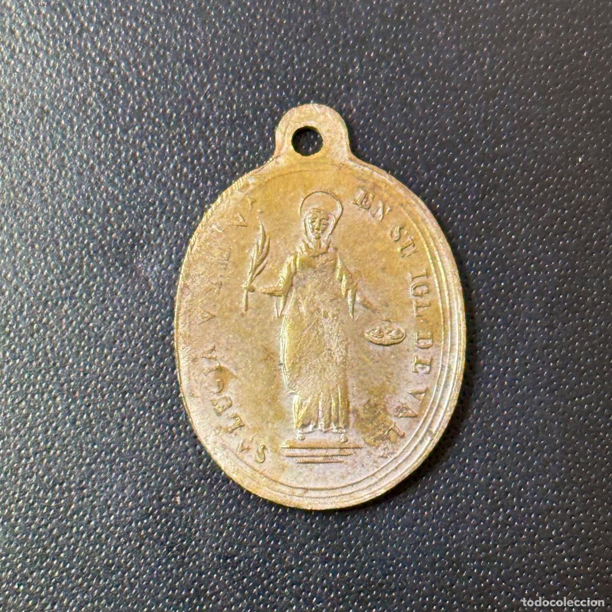 Antiguidades: Medalla S.XIX - Santa Lucia