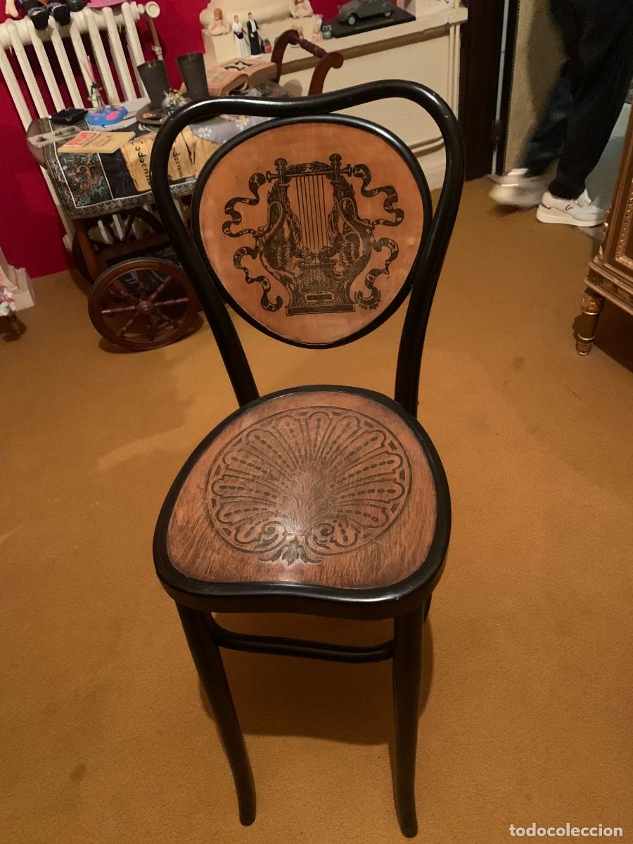 Antig&uuml;edades: SILLA DE MADERA ANTIGUA PIANO - Foto 1