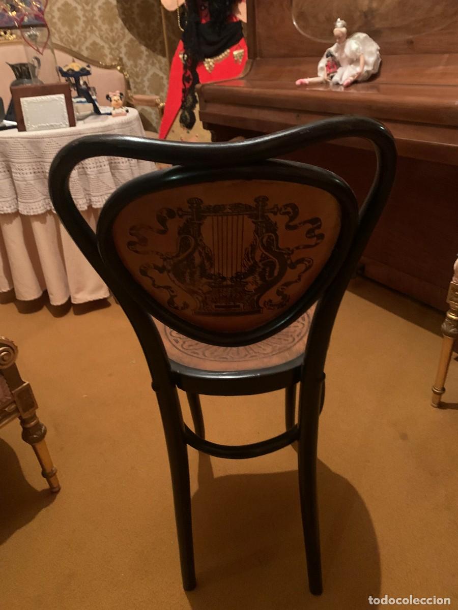 Antig&uuml;edades: SILLA DE MADERA ANTIGUA PIANO - Foto 2