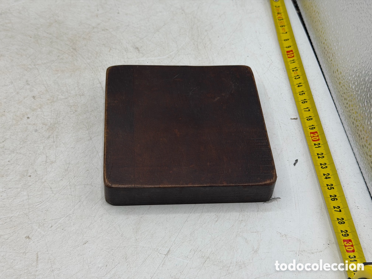 Antig&uuml;edades: Cuenco de Madera con Esmalte sobre Cobre - Foto 5
