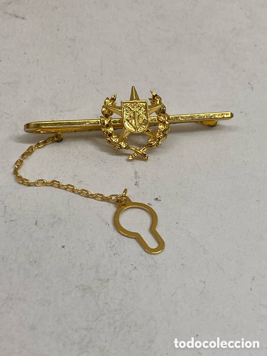 Antig&uuml;edades: Pasa corbata de plata dorado militar