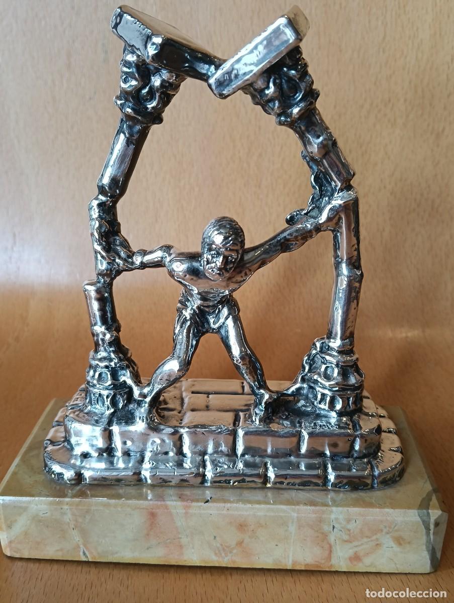 Antig&uuml;edades: Figura de plata de ley 925 representando a Sans&oacute;n. Zadok Arts Israel.