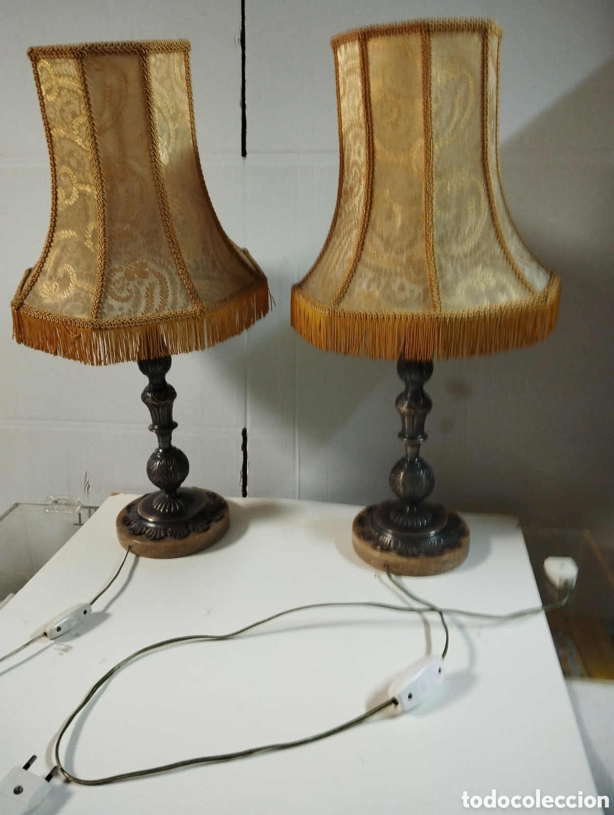 Antig&uuml;edades: Pareja de lamparas de noche - Foto 1