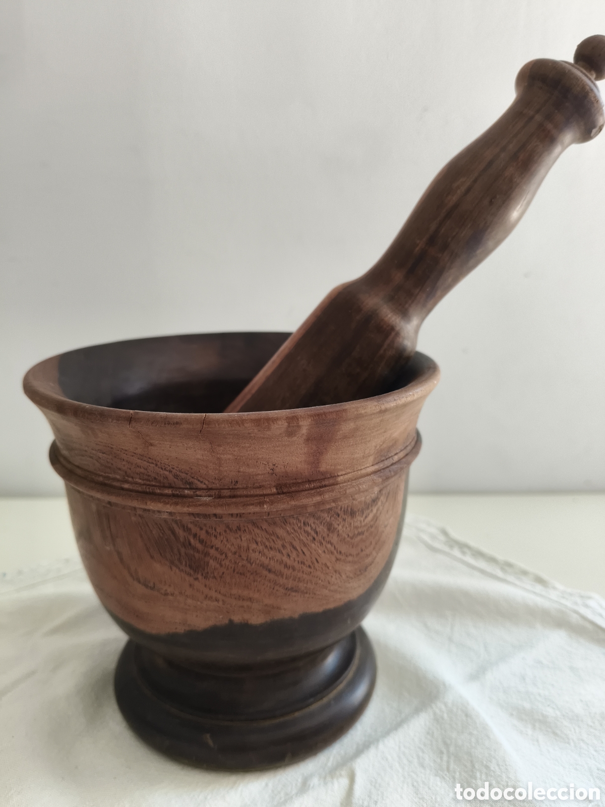 Antig&uuml;edades: Mortero de madera tropical - Foto 2