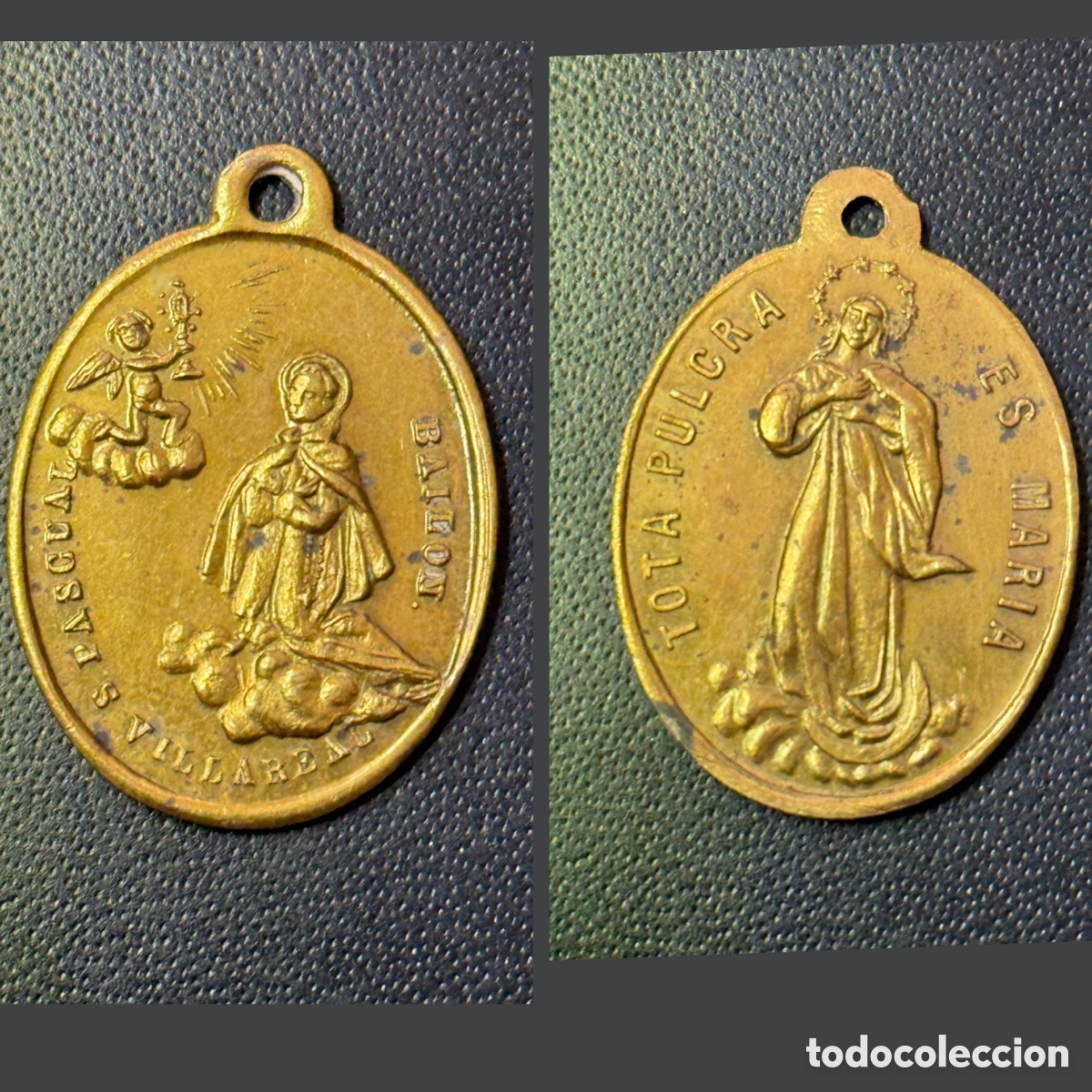 Antiques: MEDALLA S. XIX - San Pascual Bailon - Villareal - Inmaculada