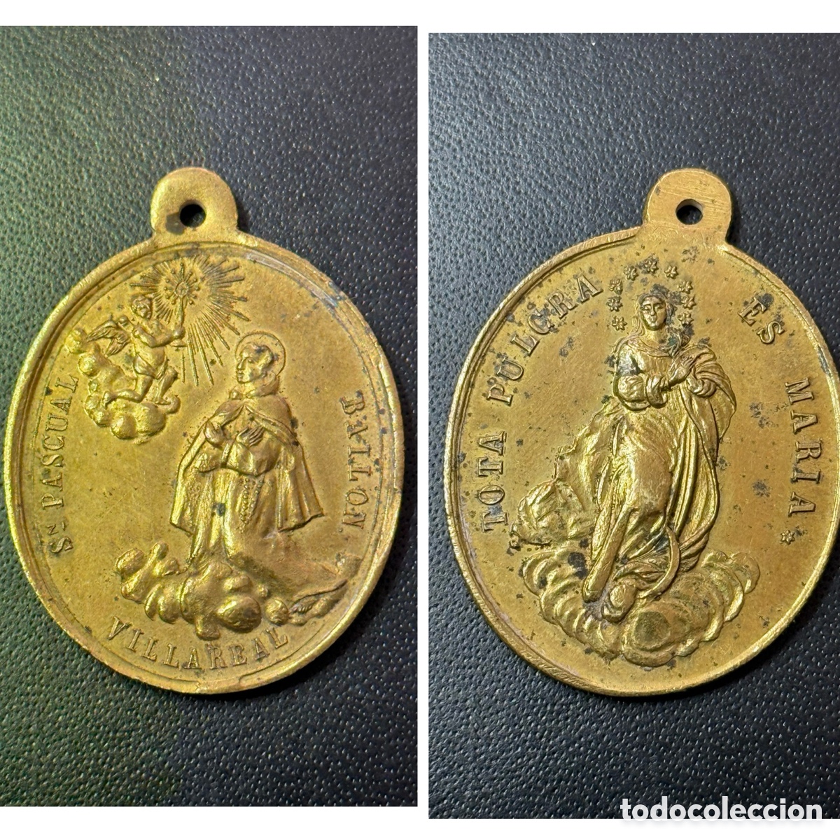 Antiques: MEDALLA S. XIX - San Pascual Bailon - Villareal - Inmaculada