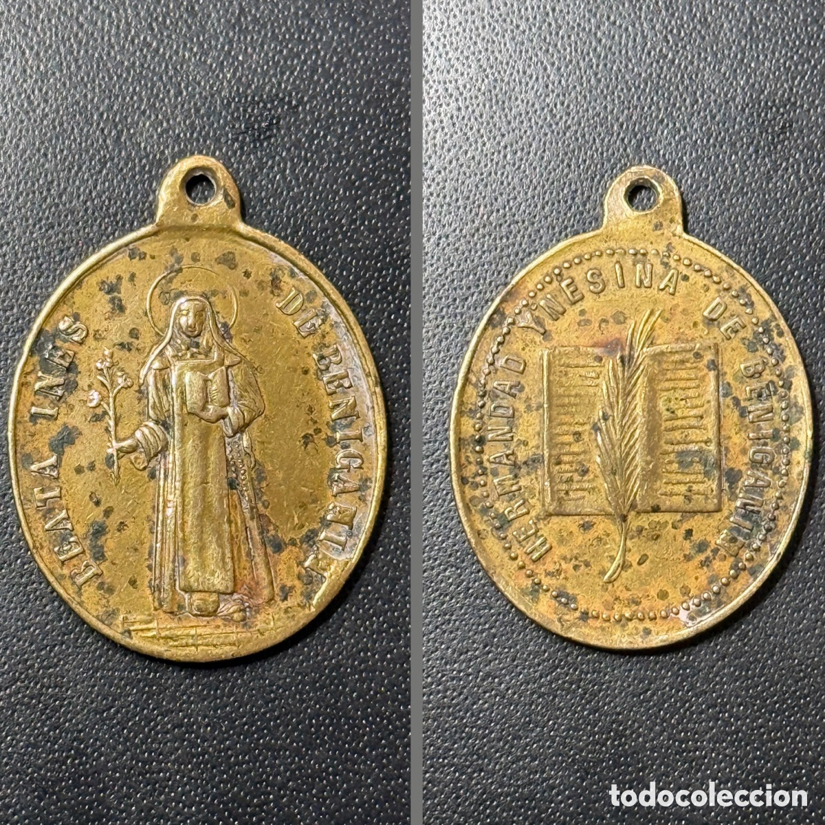 Oggetti Antichi: MEDALLA S. XIX - Beata In&eacute;s de Beniganim - Valencia - X&agrave;tiva
