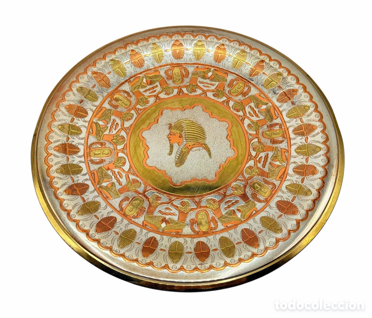 Antiguidades: Plato Decorativo Fara&oacute;n