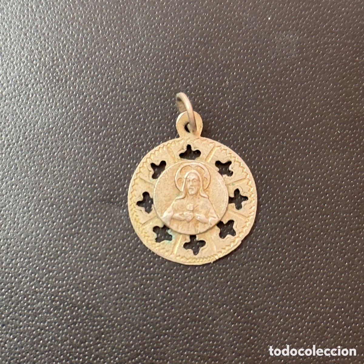 Antig&uuml;edades: Medalla de Plata S. XIX - Coraz&oacute;n de Jes&uacute;s - Foto 1
