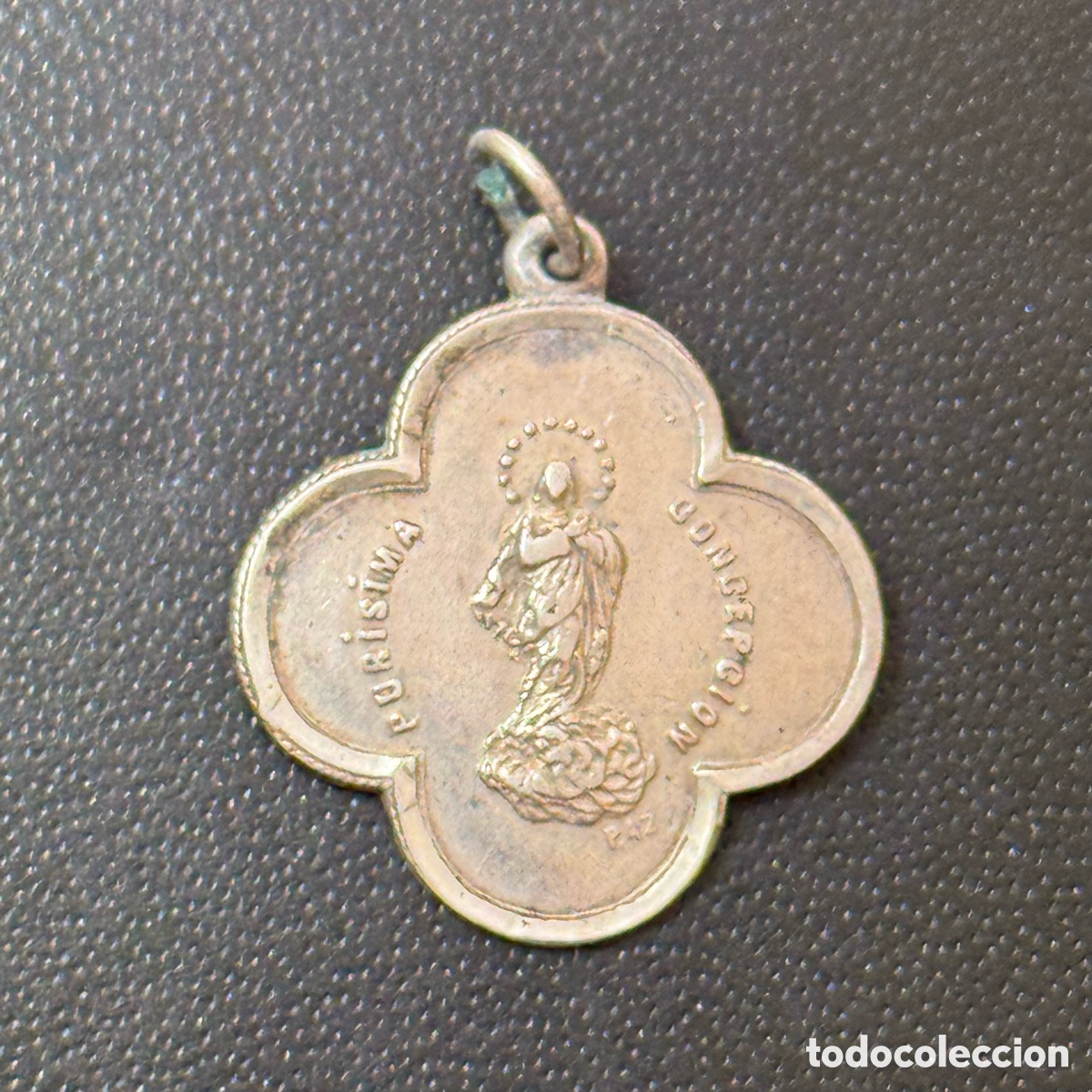 Antiguidades: Medalla de Plata S. XIX - Inmaculada / Purisima
