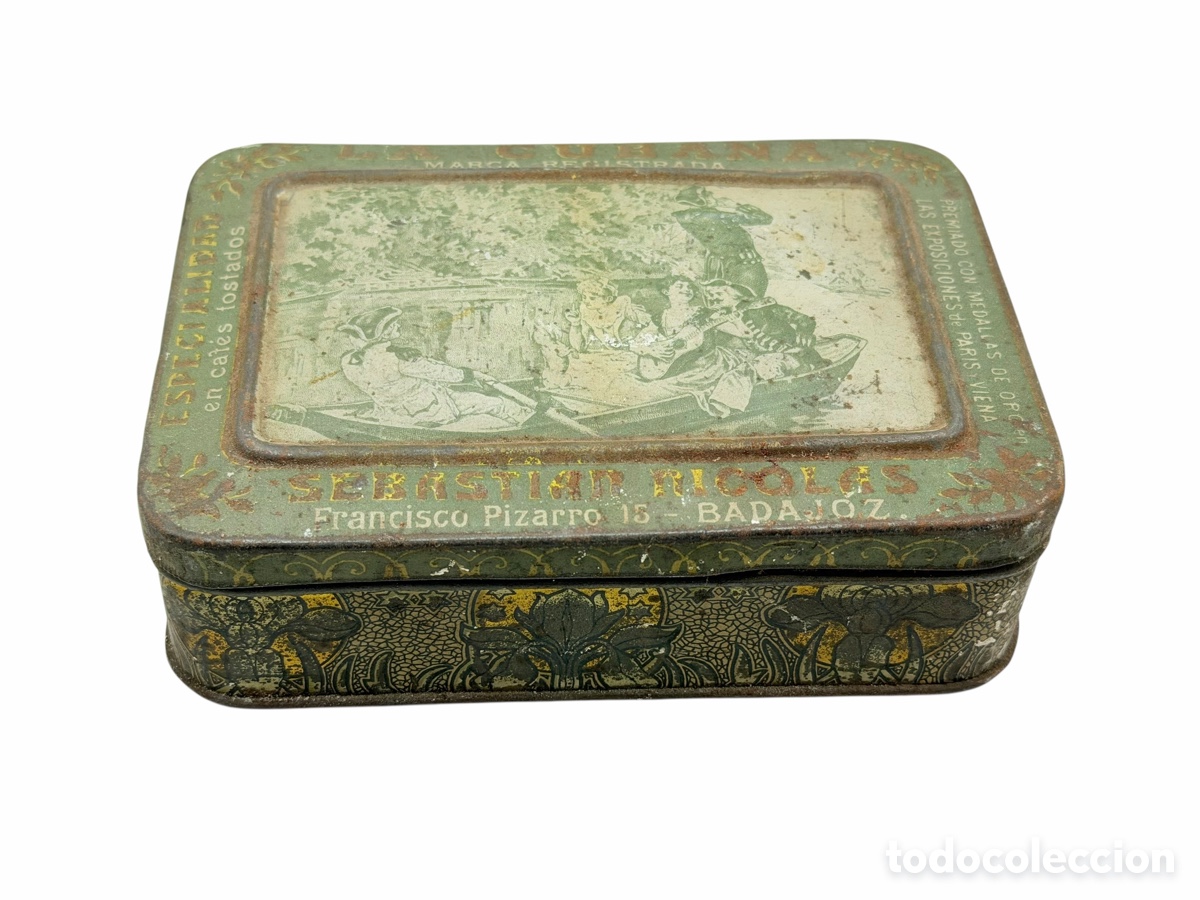 Antiquit&eacute;s: Antigua Caja de Metal